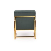 Kreslo RIO - čalúnené - tmavo zelené / zlaté