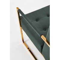 Kreslo RIO - čalúnené - tmavo zelené / zlaté