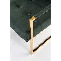 Kreslo RIO - čalúnené - tmavo zelené / zlaté