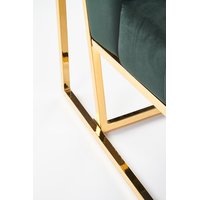 Kreslo RIO - čalúnené - tmavo zelené / zlaté