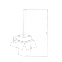 Závesná WC kefa MEXEN ARNO - kov / sklo - čierna matná, 7020750-70