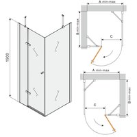 Sprchovací kút maxmax ROMA 85x80 cm