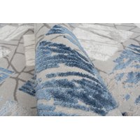 Kusový koberec ASTHANE square - šedý/modrý