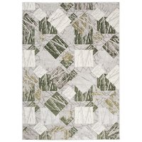 Kusový koberec ASTHANE square - sivý / zelený