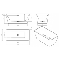 Voľne stojaca akrylátová vaňa MEXEN MALAGA 150x75 cm - biela, 51421507500