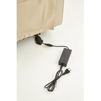 Elektrické polohovacie kreslo HEAVEN - čalúnené eko kožou - krémové