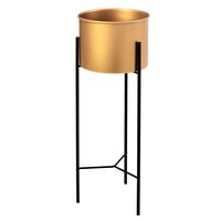 Kovový kvetináč LOFT - 21x21x60 cm - zlatý