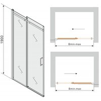 Sprchové dvere maxmax OMEGA 140 cm - GRAFIT