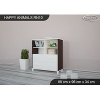 SKLADOM: Detský úložný regál - TYP 10 - NÍZKY - biely