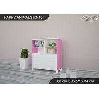 SKLADOM: Detský úložný regál - TYP 10 - NÍZKY - biely