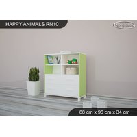 SKLADOM: Detský úložný regál - TYP 10 - NÍZKY - biely