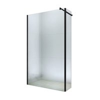 Kúpeľňová pevná zástena maxmax WALK-IN PLUS 50 + 30 cm - BLACK