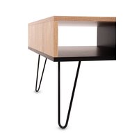 Konferenčný stolík MODI 90x60x40 cm - dub sonoma / čierny