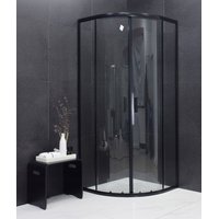 Sprchovací kút maxmax MEXEN RIO transparent - štvrťkruh 70x70 cm - BLACK, 863-070-070-70-00