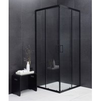 Sprchovací kút maxmax MEXEN RIO transparent - 70x70 cm - BLACK, 860-070-070-70-00