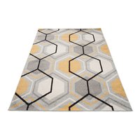 Kusový koberec AZUR plást - sivý/tmavosivý/oranžový