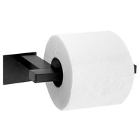 Držiak toaletného papiera - kovový - čierny - bez vŕtania