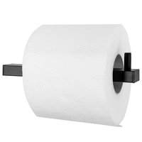 Držiak toaletného papiera - kovový - čierny - bez vŕtania