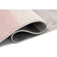 Kusový koberec AZUR pruhy - biely/ružový/sivý/čierny