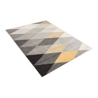 Kusový koberec AZUR vlajočky - sivý / žltý