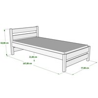 Detská posteľ z masívu KARAS - 160x70 cm
