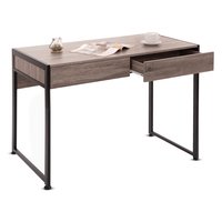 Písací stôl LOFT so zásuvkami - čierny / dub sonoma tabak