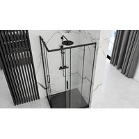 Sprchovací kút MAXMAX Rea PUNTO 80x100 cm - čierny