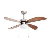 Stropné svietidlo s ventilátorom MODERN - 105 cm - strieborné