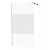 Kúpeľňová pevná zástena maxmax KIOTO BLACK 120 cm - číre / mat