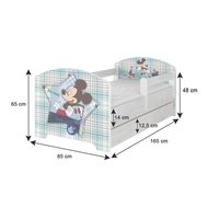 Detská posteľ Disney - MYŠKA MINNIE PARIS 160x80 cm