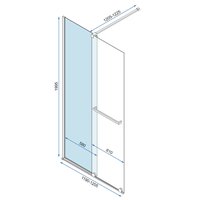 Sprchová zástena s dverami MAXMAX Rea CORTIS 120 cm - čierna