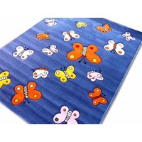 SKLADOM: Detský koberec BUTTERFLY blue - 100x200 cm