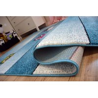 SKLADOM: Detský koberec KIDS sovička - modrý - 240x330 cm