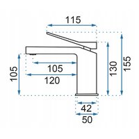 Umývadlová batéria MAXMAX Rea DUET - nízka - zlatá