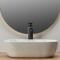 Keramické umývadlo MAXMAX Rea BELINDA MARBLE - svetlo šedé - imitácia mramoru
