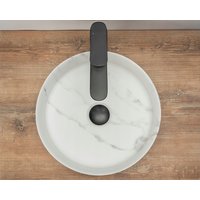 Keramické umývadlo MAXMAX Rea SAMI - svetlo šedé - imitácia mramoru