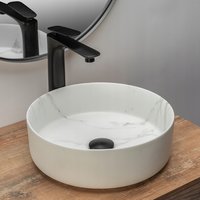 Keramické umývadlo MAXMAX Rea SAMI - svetlo šedé - imitácia mramoru