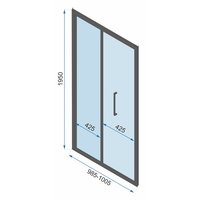 Sprchovací kút MAXMAX Rea RAPID fold 100x90 cm - čierny