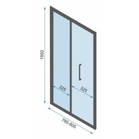 Sprchovací kút MAXMAX Rea RAPID fold 80x90 cm - čierny