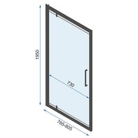 Sprchovací kút Rea RAPID swing 80x90 cm - čierny