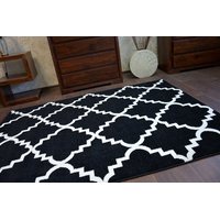 SKLADOM: Moderné koberec čierno-biely F343 - 200x290 cm