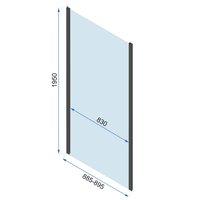 Sprchovací kút MAXMAX Rea RAPID fold 80x90 cm - čierny