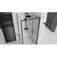 Sprchovací kút MAXMAX Rea RAPID fold 100x100 cm - čierny