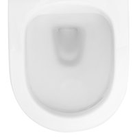 Závesné WC MAXMAX Rea Carlo mini RIMLESS + Duroplast sedátko flat - biele