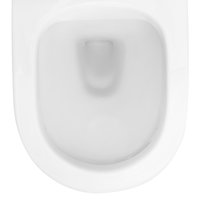 Závesné WC MAXMAX Rea Carlo mini RIMLESS + Duroplast sedátko flat - biele