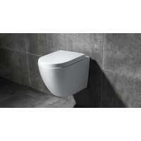 Závesné WC MAXMAX Rea Carlo mini RIMLESS + sedátko basic - biele