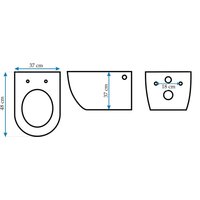 Závesné WC MAXMAX Rea Carlo mini RIMLESS + sedátko basic - biele