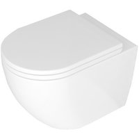 Závesné WC MAXMAX Rea Carlo mini RIMLESS + sedátko basic - biele