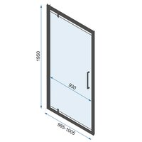 Nástenný sprchovací kút MAXMAX Rea RAPID swing 90x100x90 cm - čierny