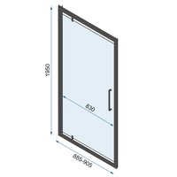 Nástenný sprchovací kút MAXMAX Rea RAPID swing 90x90x90 cm - čierny